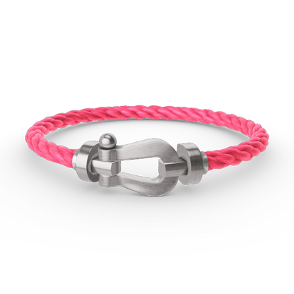 [Limara]FORCE LARGE HORSESHOE BRACELET - WHITE GOLD