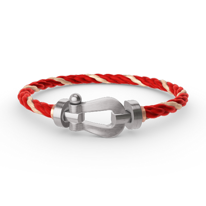 [Limara]FORCE LARGE HORSESHOE BRACELET - WHITE GOLD