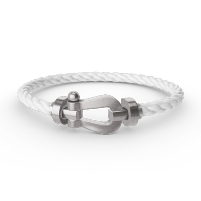 [Limara]FORCE LARGE HORSESHOE BRACELET - WHITE GOLD