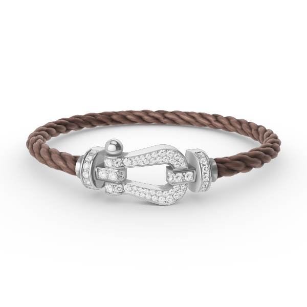 [Limara]FORCE LARGE HORSESHOE FULL DIAMOND BRACELET - WHITE GOLD