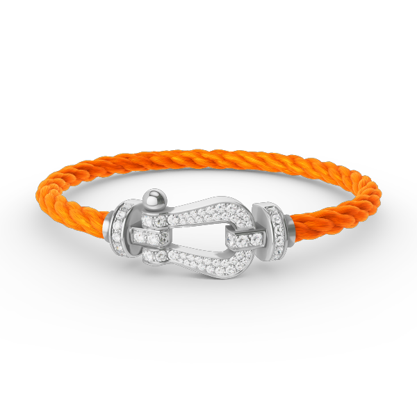[Limara]FORCE LARGE HORSESHOE FULL DIAMOND BRACELET - WHITE GOLD
