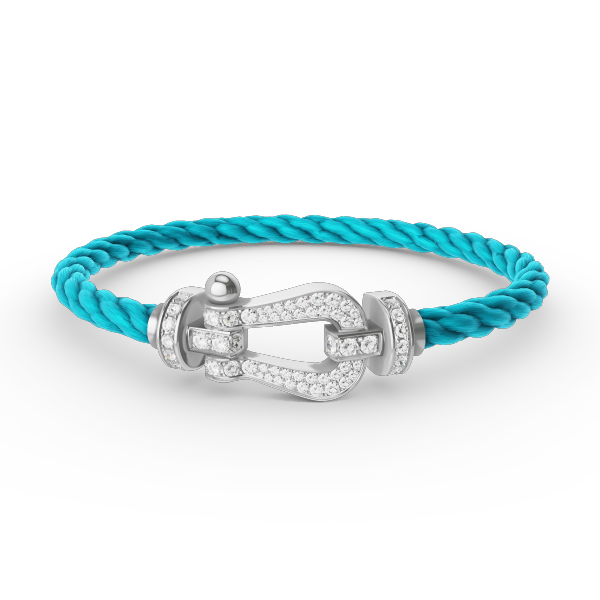 [Limara]FORCE LARGE HORSESHOE FULL DIAMOND BRACELET - WHITE GOLD