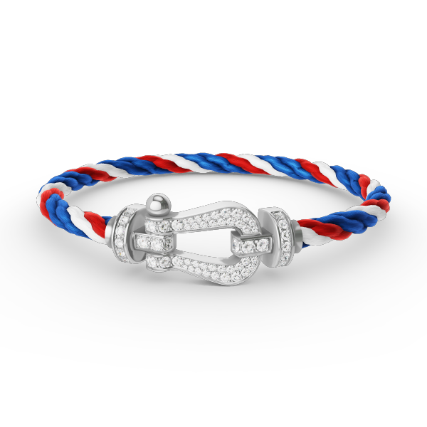 [Limara]FORCE LARGE HORSESHOE FULL DIAMOND BRACELET - WHITE GOLD