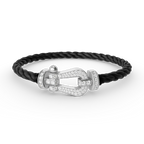 [Limara]FORCE LARGE HORSESHOE FULL DIAMOND BRACELET - WHITE GOLD