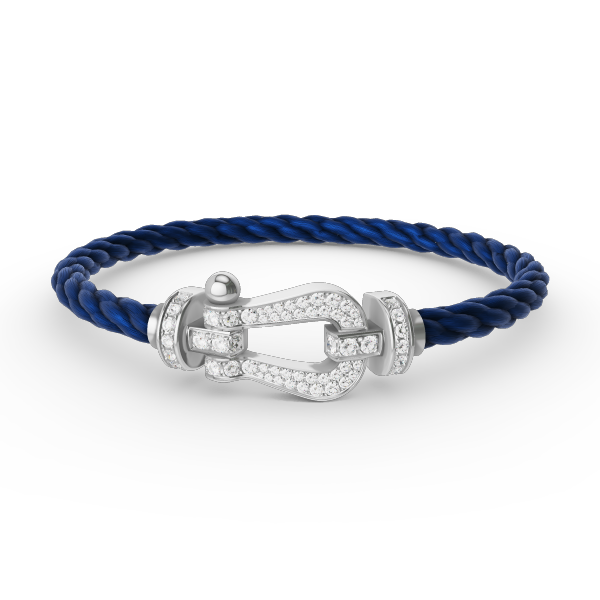 [Limara]FORCE LARGE HORSESHOE FULL DIAMOND BRACELET - WHITE GOLD