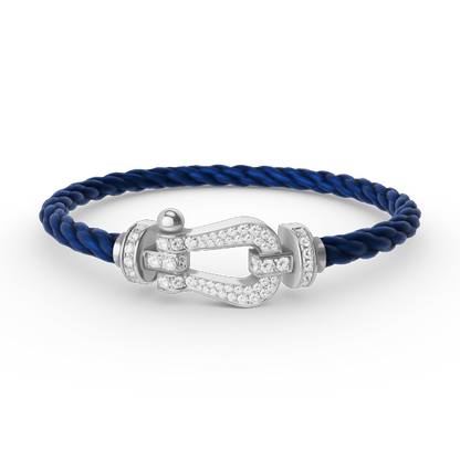 [Limara]FORCE LARGE HORSESHOE FULL DIAMOND BRACELET - WHITE GOLD