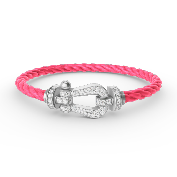 [Limara]FORCE LARGE HORSESHOE FULL DIAMOND BRACELET - WHITE GOLD