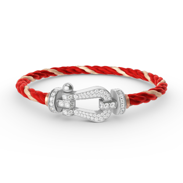 [Limara]FORCE LARGE HORSESHOE FULL DIAMOND BRACELET - WHITE GOLD