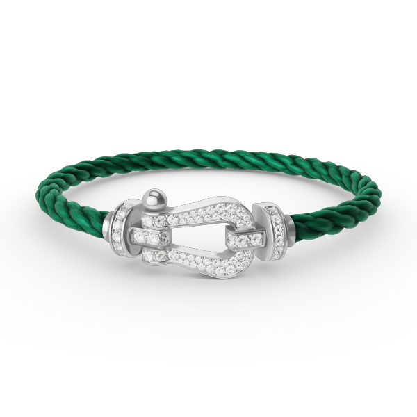 [Limara]FORCE LARGE HORSESHOE FULL DIAMOND BRACELET - WHITE GOLD