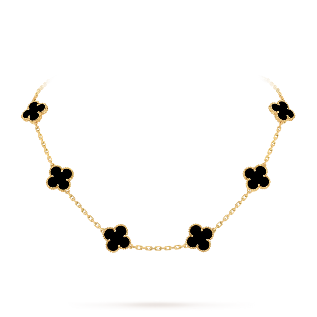 [Limara]CLASSIC LUCKY 10-MOTIF CLOVER NECKLACE GOLD COLLECTION
