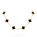 [Limara]CLASSIC LUCKY 10-MOTIF CLOVER NECKLACE GOLD COLLECTION