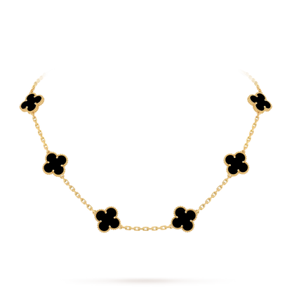 [Limara]CLASSIC LUCKY 10-MOTIF CLOVER NECKLACE GOLD COLLECTION